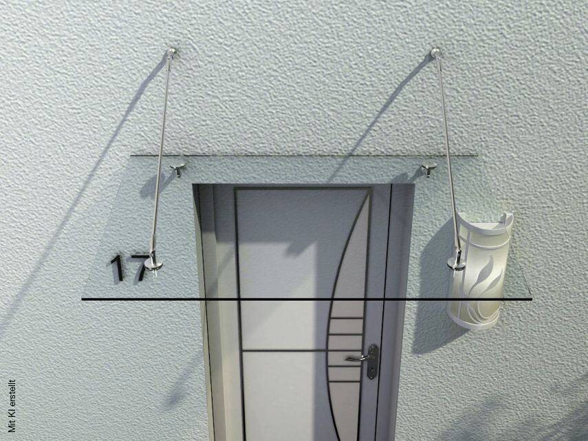 HOMCOM Vordach transparent