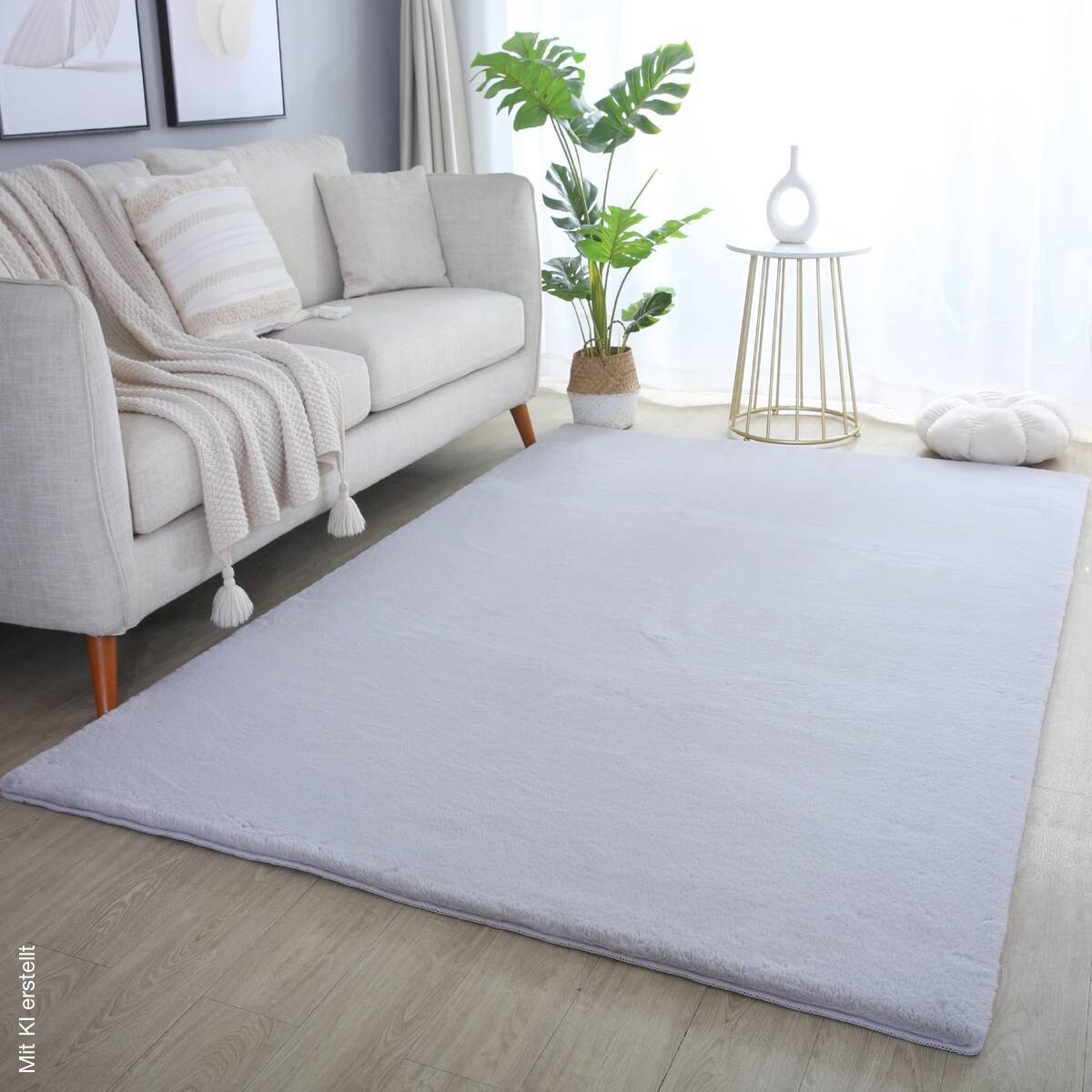 Ayyildiz Teppich POUFFY silber B/L: ca. 240x340 cm