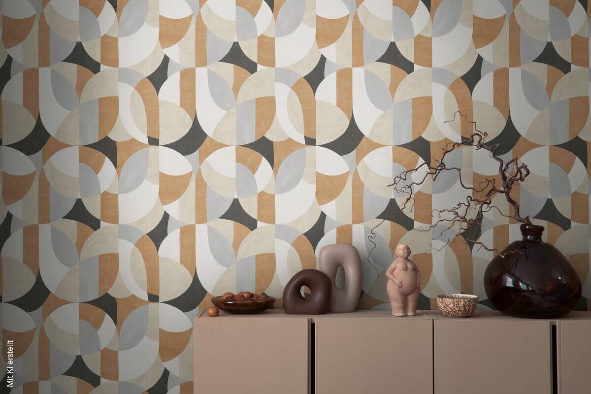 A.S.Creation Vliestapete schwarz beige B/H/D: ca. 53x1005x8,6 cm