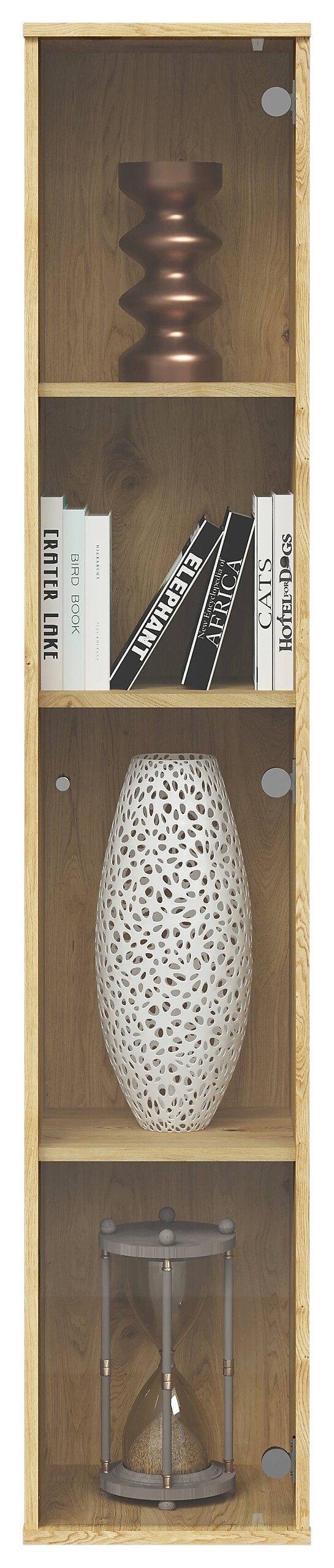 Vitrine Eiche Artisan Nachbildung B/H/T: ca. 32x171x33 cm