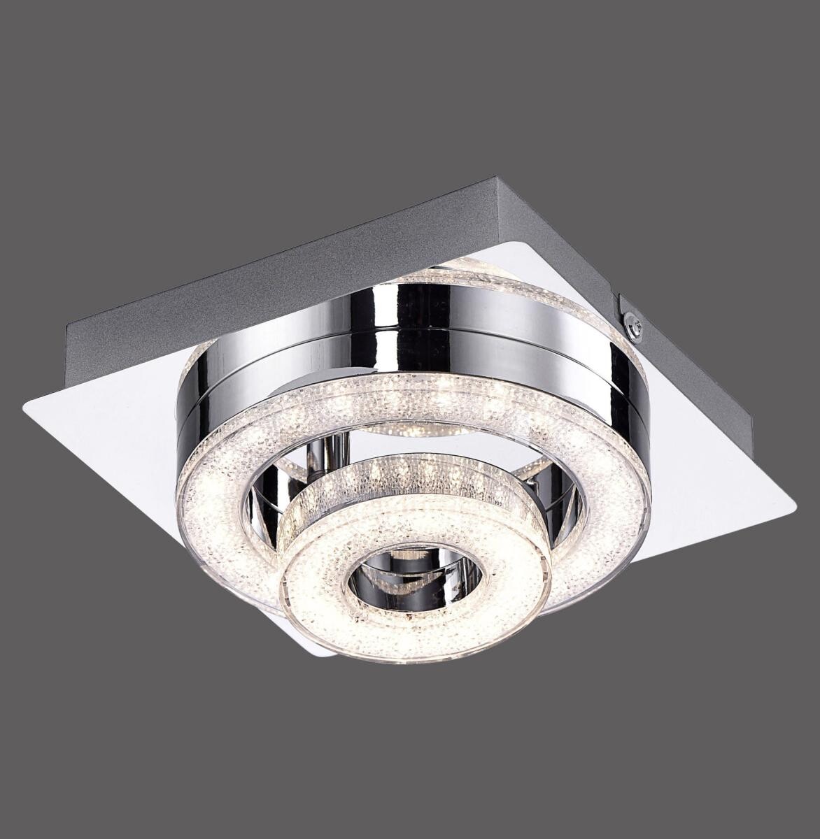 Just Light LED-Deckenleuchte 2-flg. Tim Chrom Metall Acryl B/H/L: ca. 17x13x17 cm 1 Brennstellen
