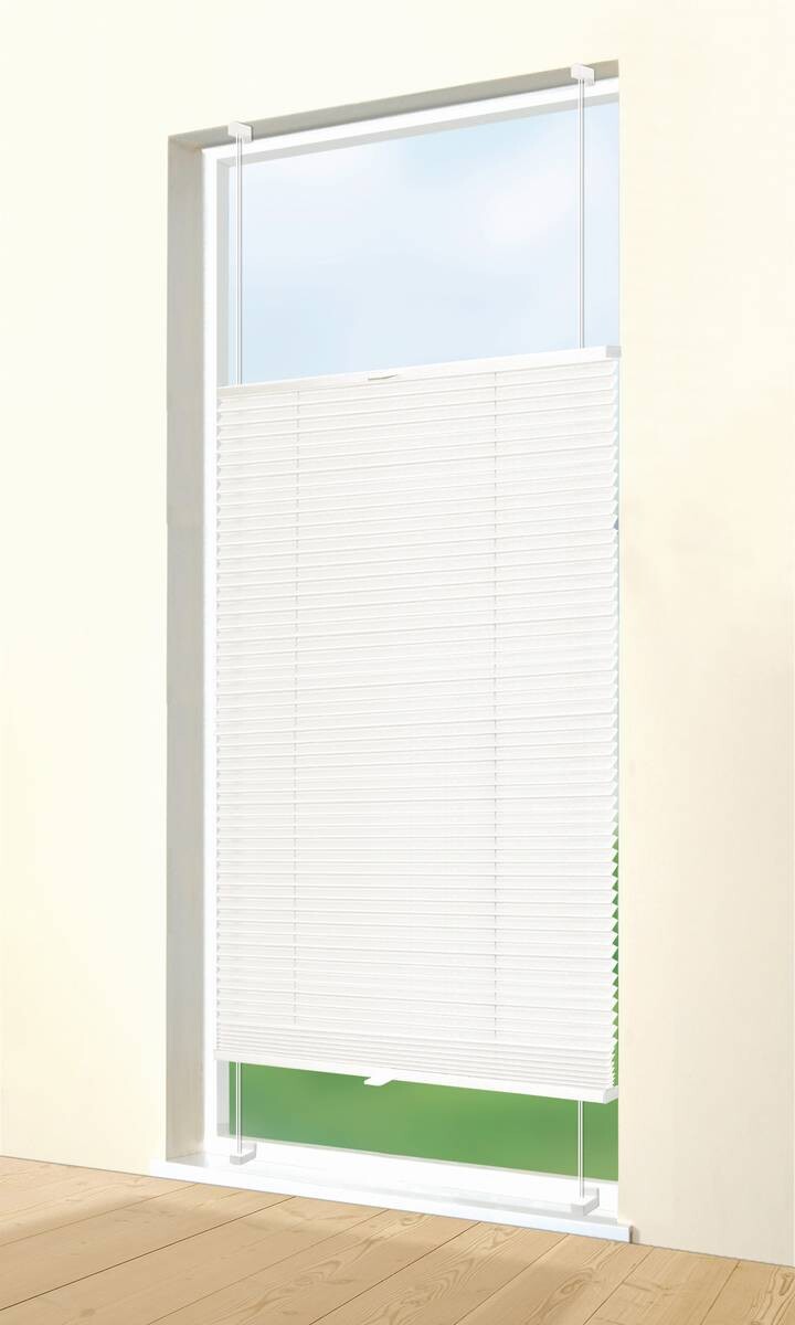 ACUS design collection Spann-Plissee Tageslichtqualität weiß B/L: ca. 70x220 cm