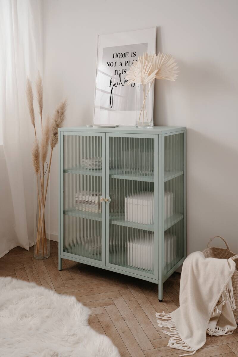Vitrine Milton mint B/H/T: ca. 80x102x40 cm