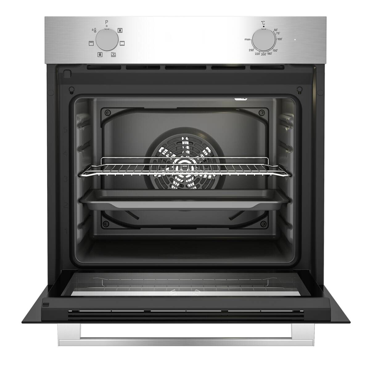FLAVEL Einbaubackofen FLIE22000RX Edelstahl B/H/T: ca. 59,4x59,5x56,7 cm