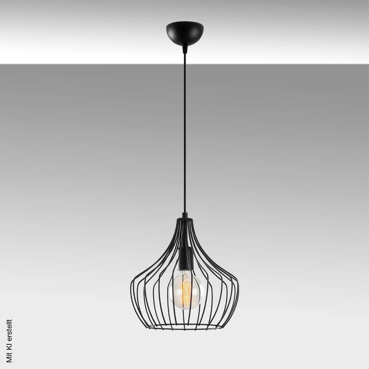 Opviq Pendelleuchte Mezopotamya schwarz B/H/T/L/D: ca. 27x126x27x27x27 cm E27 1 Brennstellen