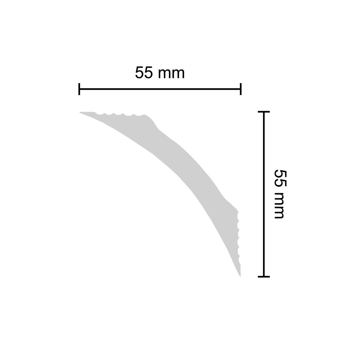 Zierprofil weiß L: ca. 200 cm