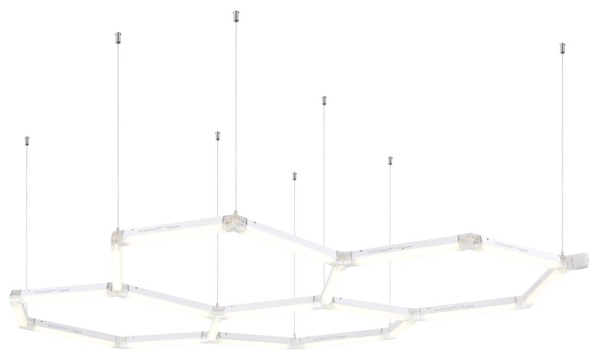 GLOBO LED-Deckenleuchte HONEYCOMB weiß Kunststoff B/H/T: ca. 19,9x103,3x157,9 cm 1 Brennstellen