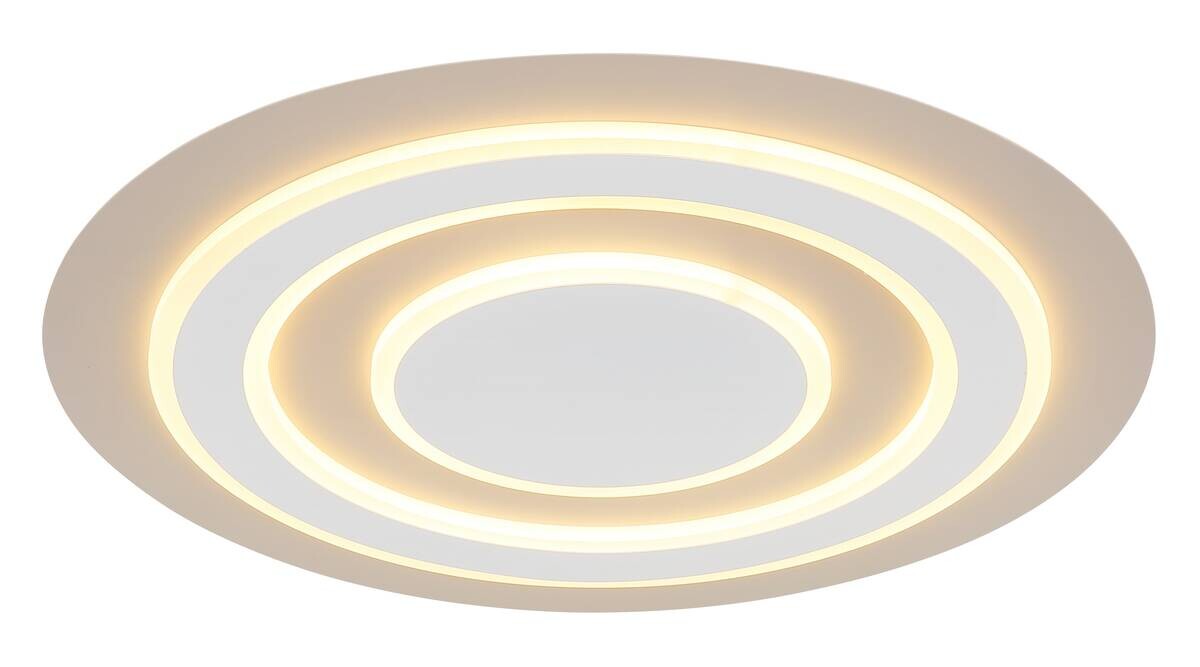 GLOBO Deckenleuchte weiß sand Opal Metall Acryl H/D: ca. 43x48 cm