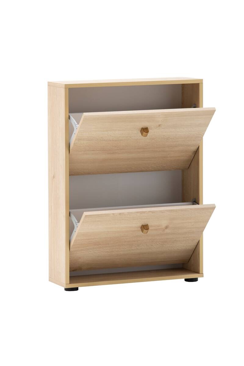 Schuhkipper Flora, 2er Eiche Nachbildung B/H/T: ca. 59,8x83,2x19,55 cm