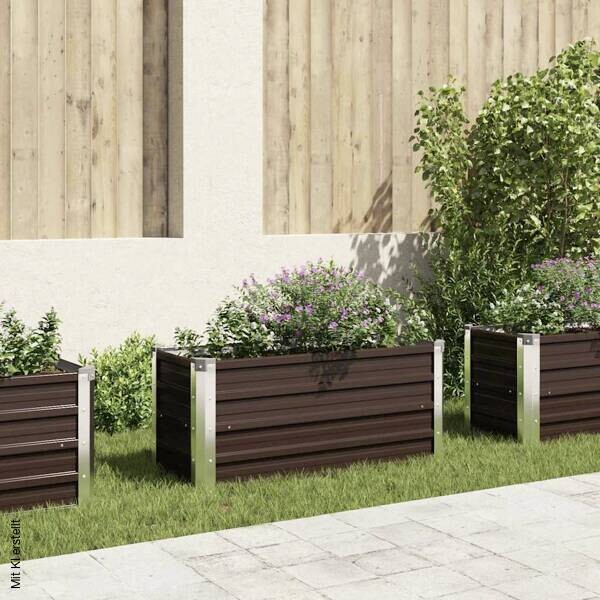 Hochbeet braun Stahl B/H/L: ca. 40x45x100 cm