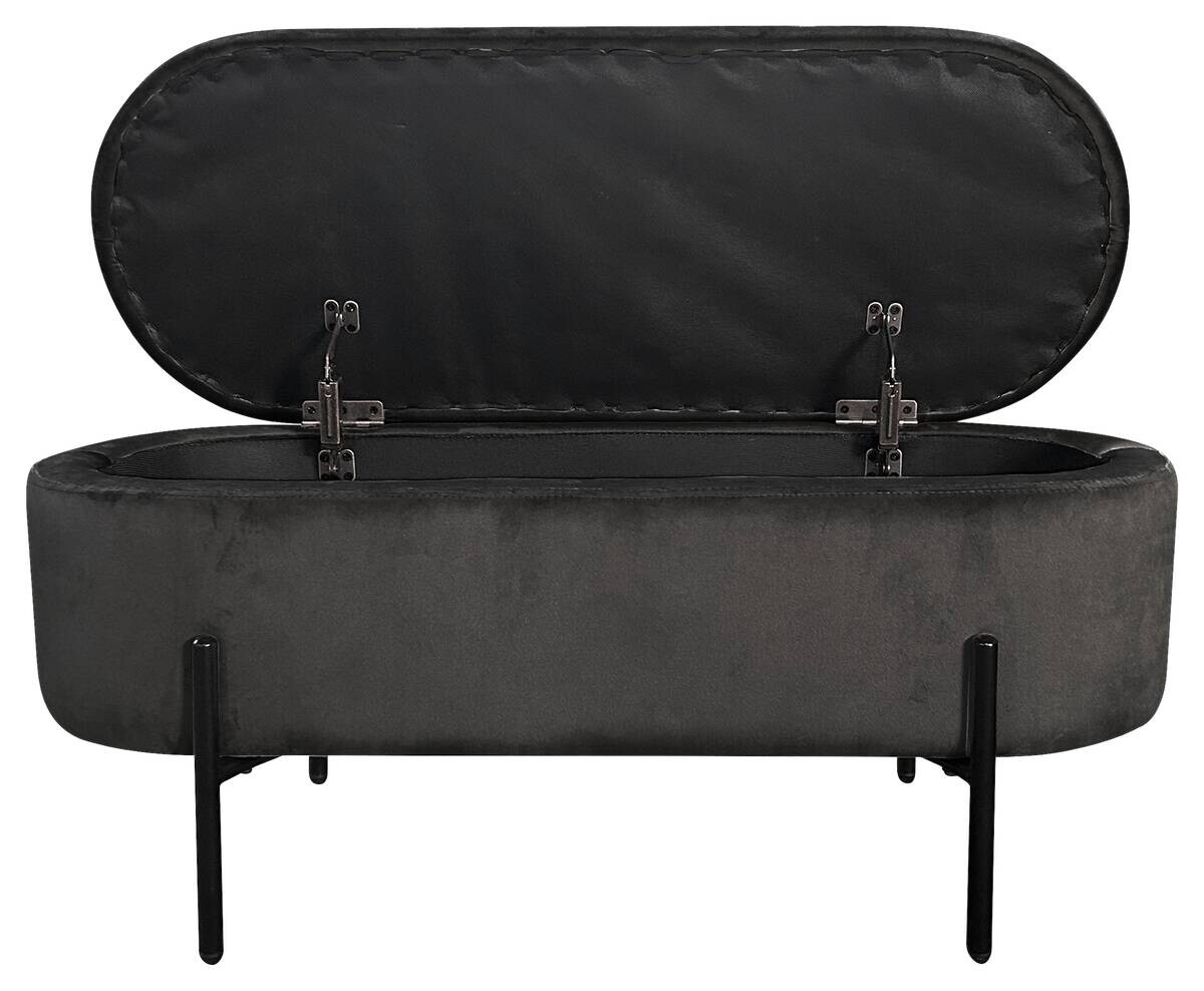 Bank NOVA schwarz Metall B/H/T: ca. 95x42x37,5 cm