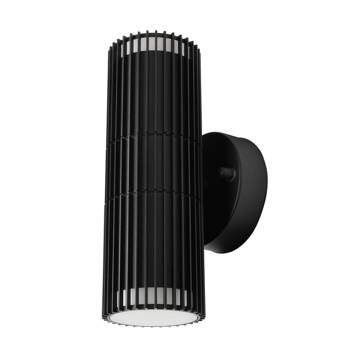 Lamkur Wandleuchte schwarz Stahl B/H/L: ca. 10x49,5x10 cm GU10 2 Brennstellen