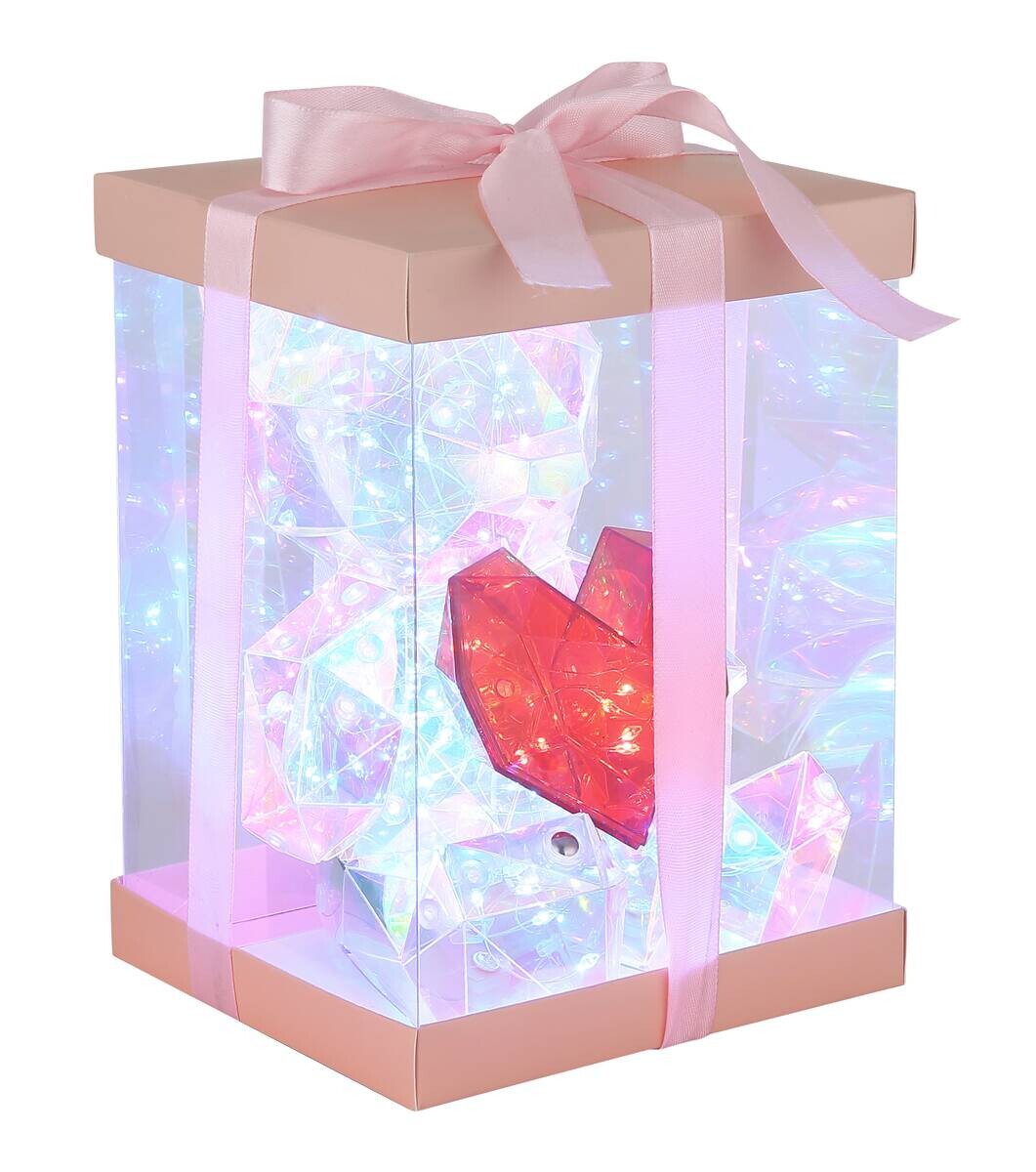 GLOBO LED-Dekoleuchte transparent B/H/L: ca. 13x17x14 cm