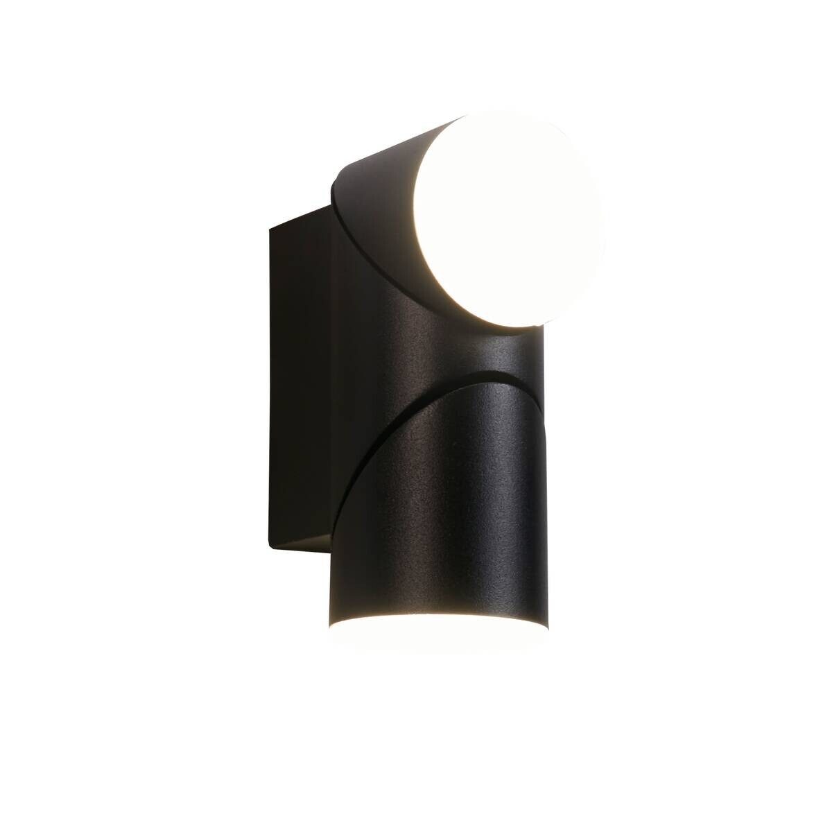 LED-Außenwandleuchte klar schwarz B/H/T: ca. 6,5x14,5x8,3 cm