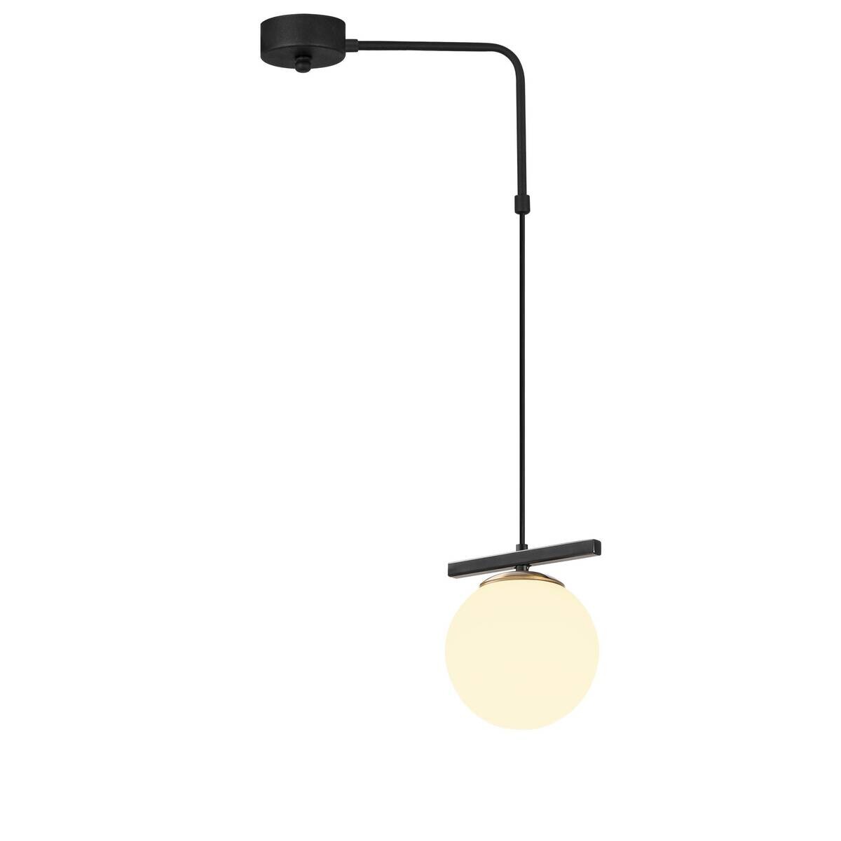 Opviq Pendelleuchte schwarz weiß B/H/T: ca. 37x100x15 cm E27 1 Brennstellen