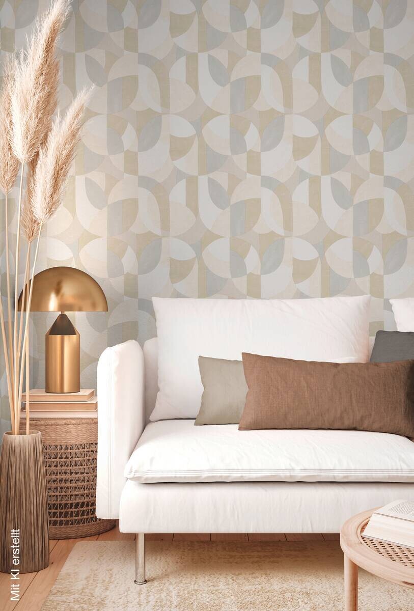 A.S.Creation Vliestapete creme beige B/H/D: ca. 53x1005x8,2 cm