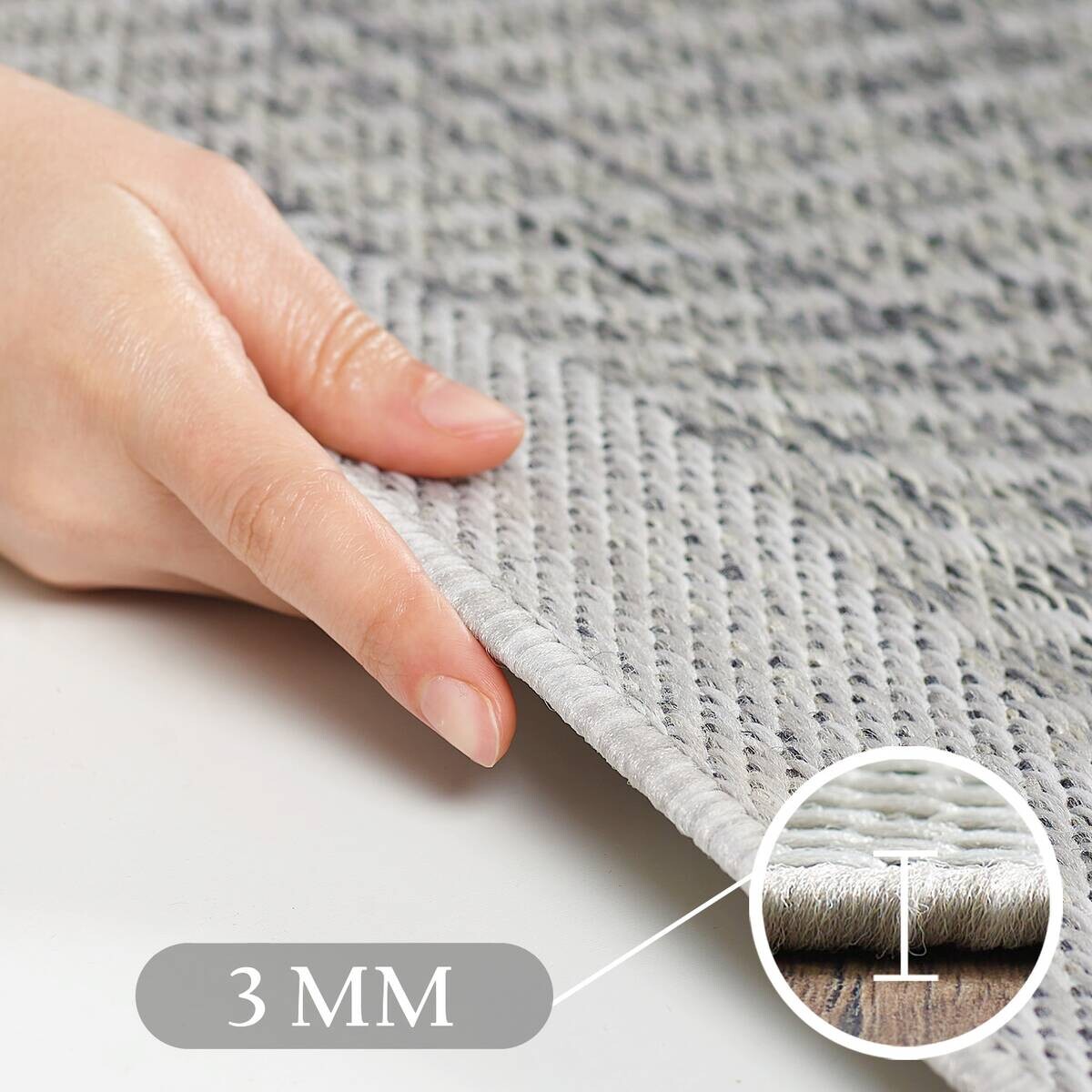 Ayyildiz Teppich GIZA grau B/L: ca. 240x340 cm