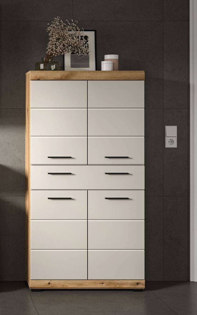 Midischrank Scout Evoke Oak Nachbildung Kaschmirgrau Nachbildung B/H/T: ca. 74x141x31 cm