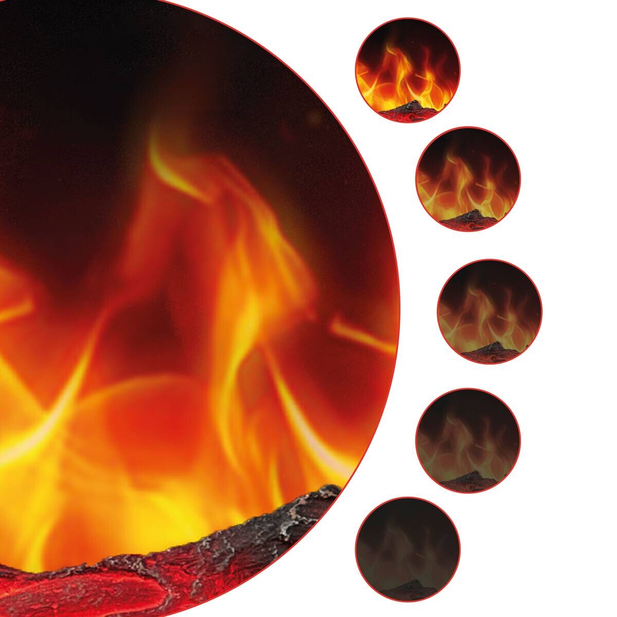 KAMINIO Elektrischer-Kamin LIZ weiß Metall B/H/T: ca. 82x84x21,7 cm ca. 2000 W