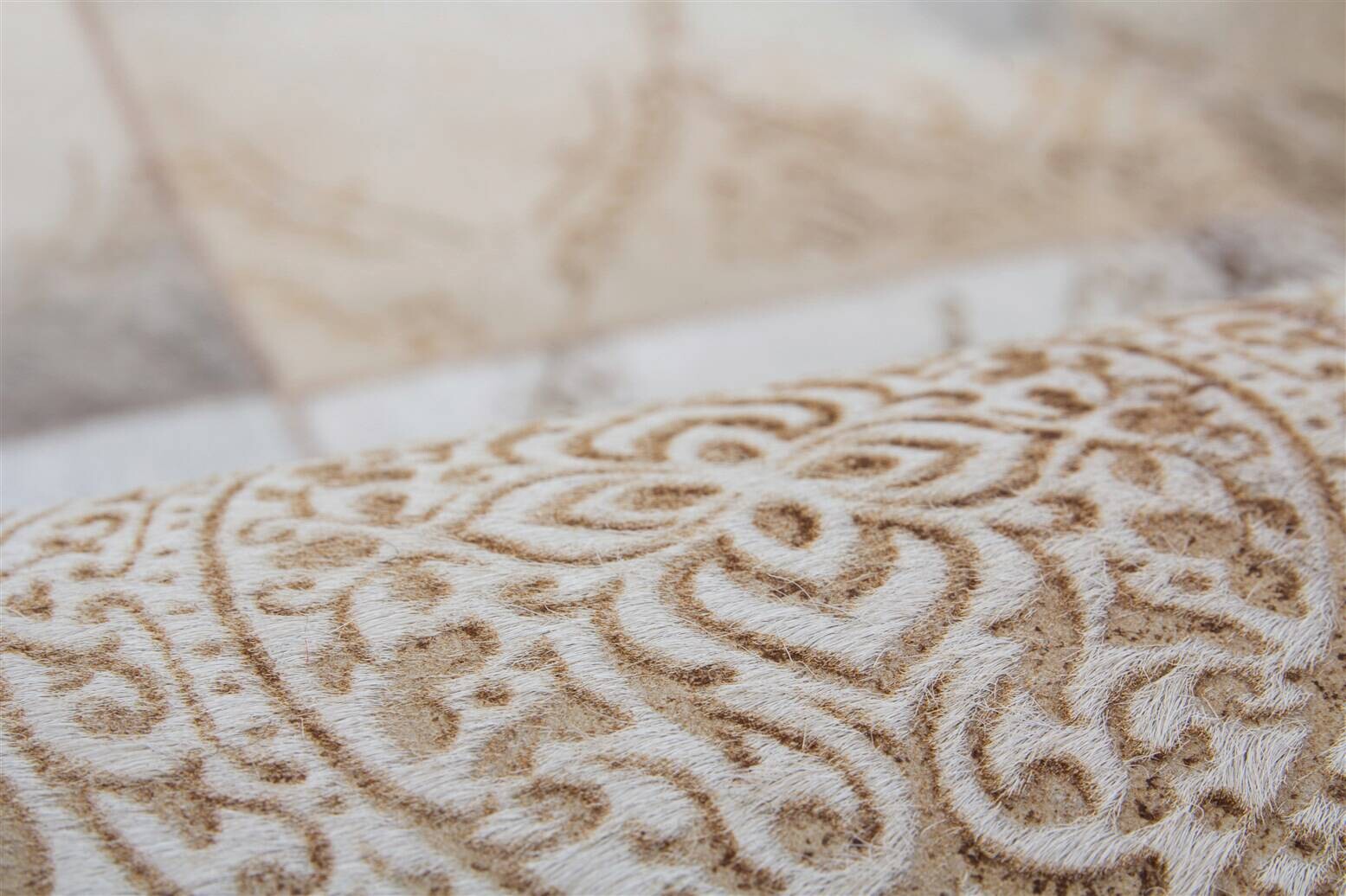 Kayoom Kurzflorteppich Cobra 343 beige B/L: ca. 75x140 cm
