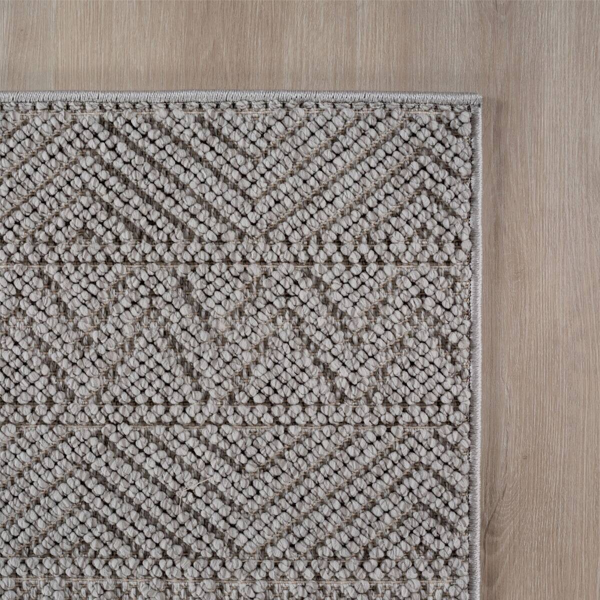 Ayyildiz Kurzflorteppich HELIX silber B/H/L: ca. 120x0,7x170 cm