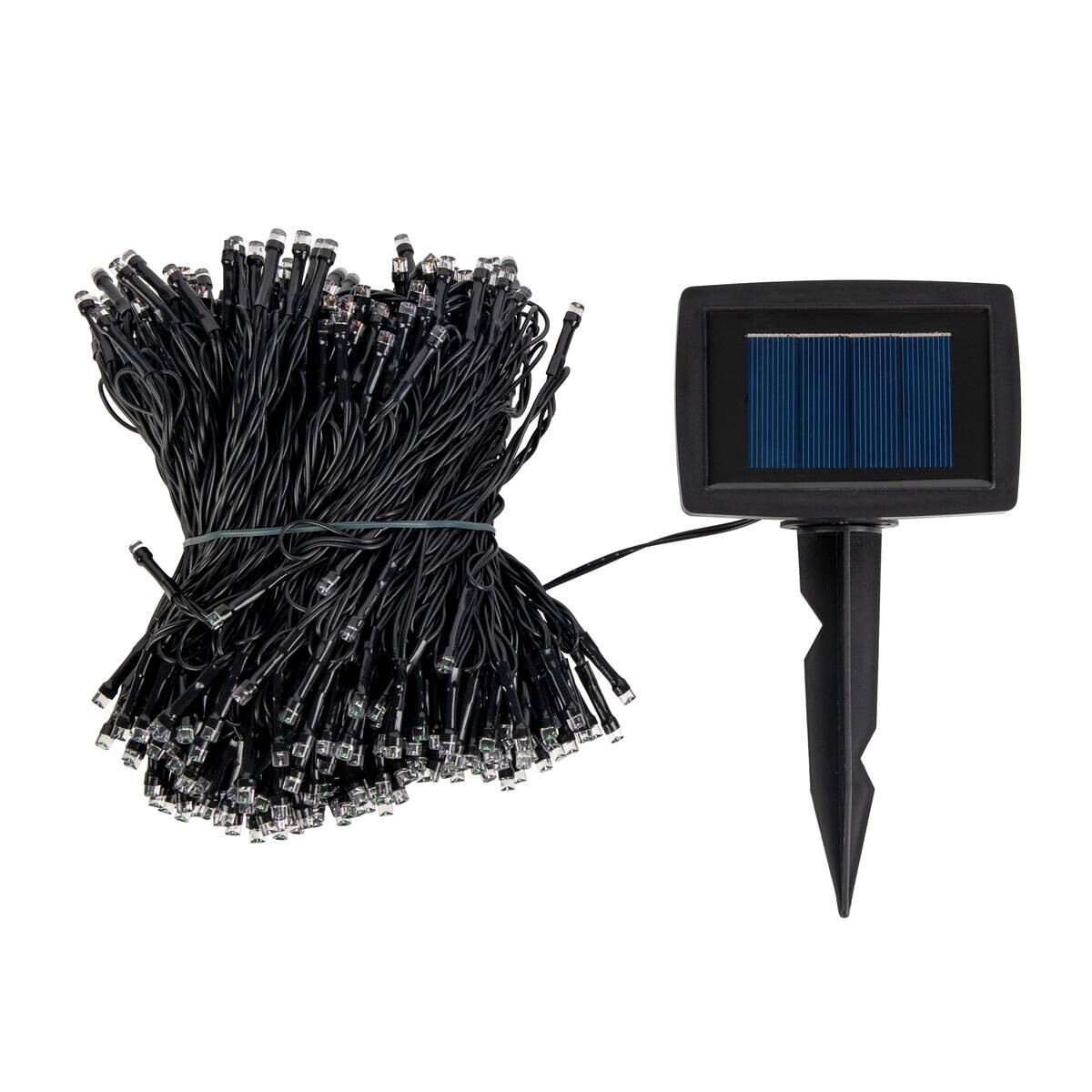 Solarlichterkette 2 m schwarz Kunststoff L: ca. 400 cm