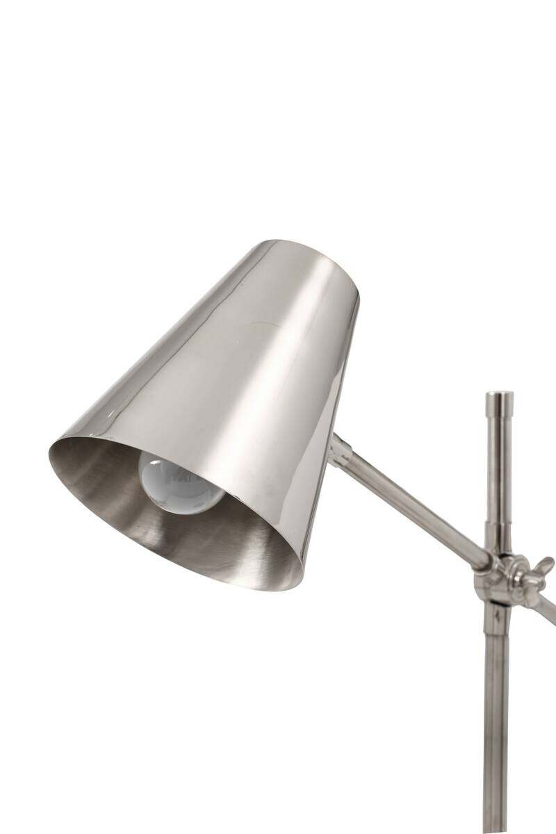 Kayoom Tischleuchte silber Stahl Eisen Messing B/H/L: ca. 18x74x68 cm E27 1 Brennstellen