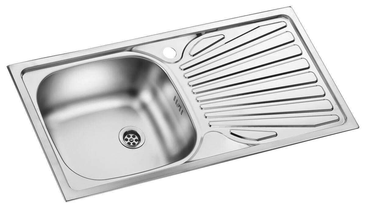 Quellmalz Einbauspüle Napoli Edelstahl Edelstahl B/H/T: ca. 86x16x43,5 cm