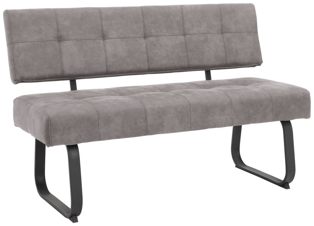 Sitzbank Luise I grau Microfaser B/H/T: ca. 140x90x64 cm