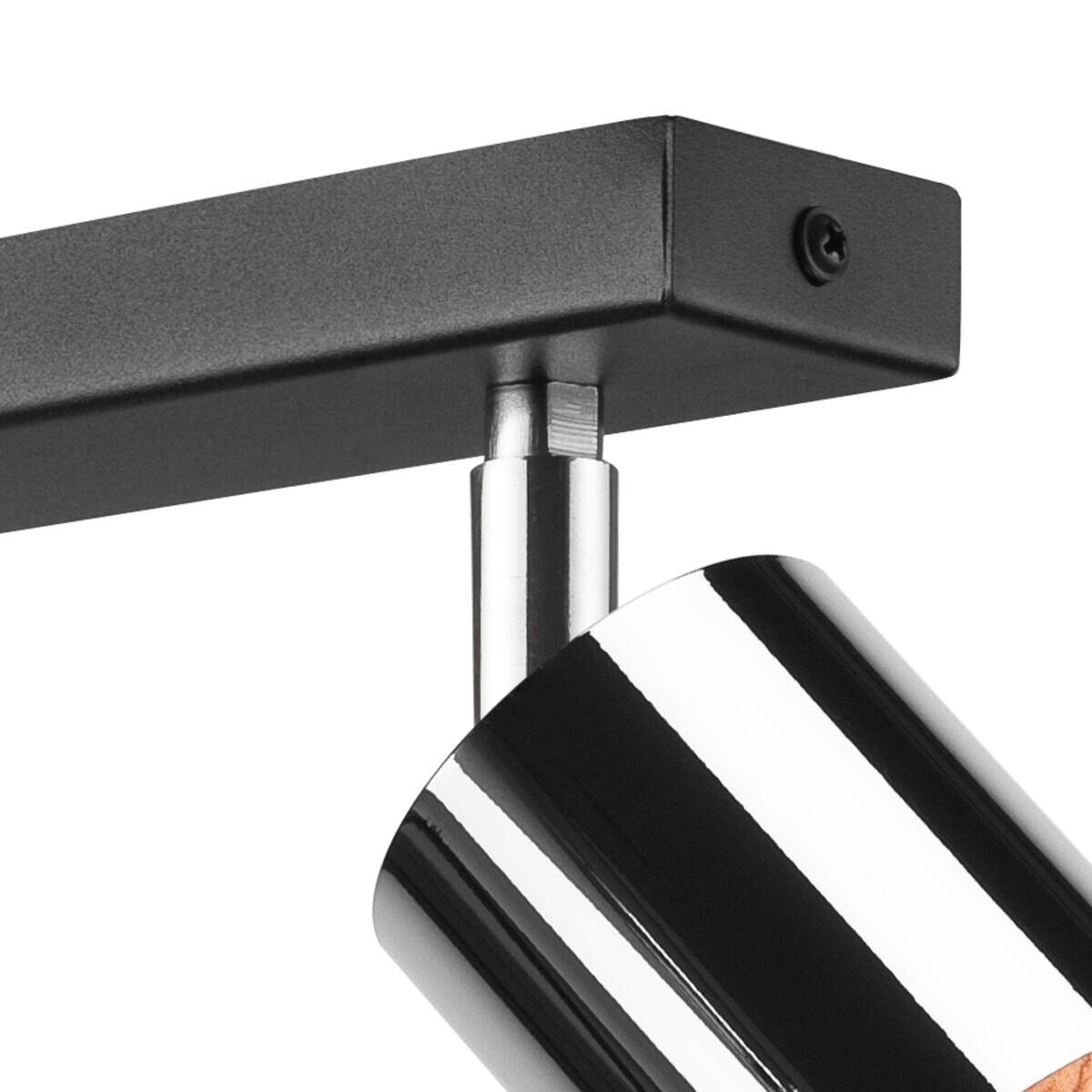 Lamkur Deckenleuchte Chrom Stahl Glas B/H/L: ca. 8x19x45 cm 3 Brennstellen