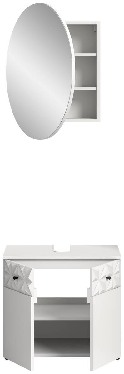 Badezimmer-Set Prisma weiß B/H/T: ca. 60x187x37 cm