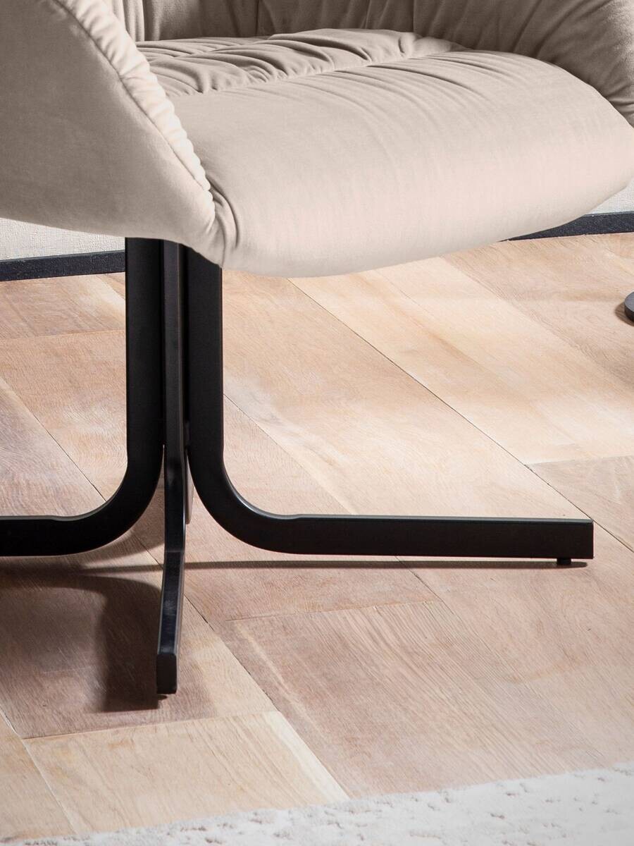 Wohnling Sessel beige Polyester