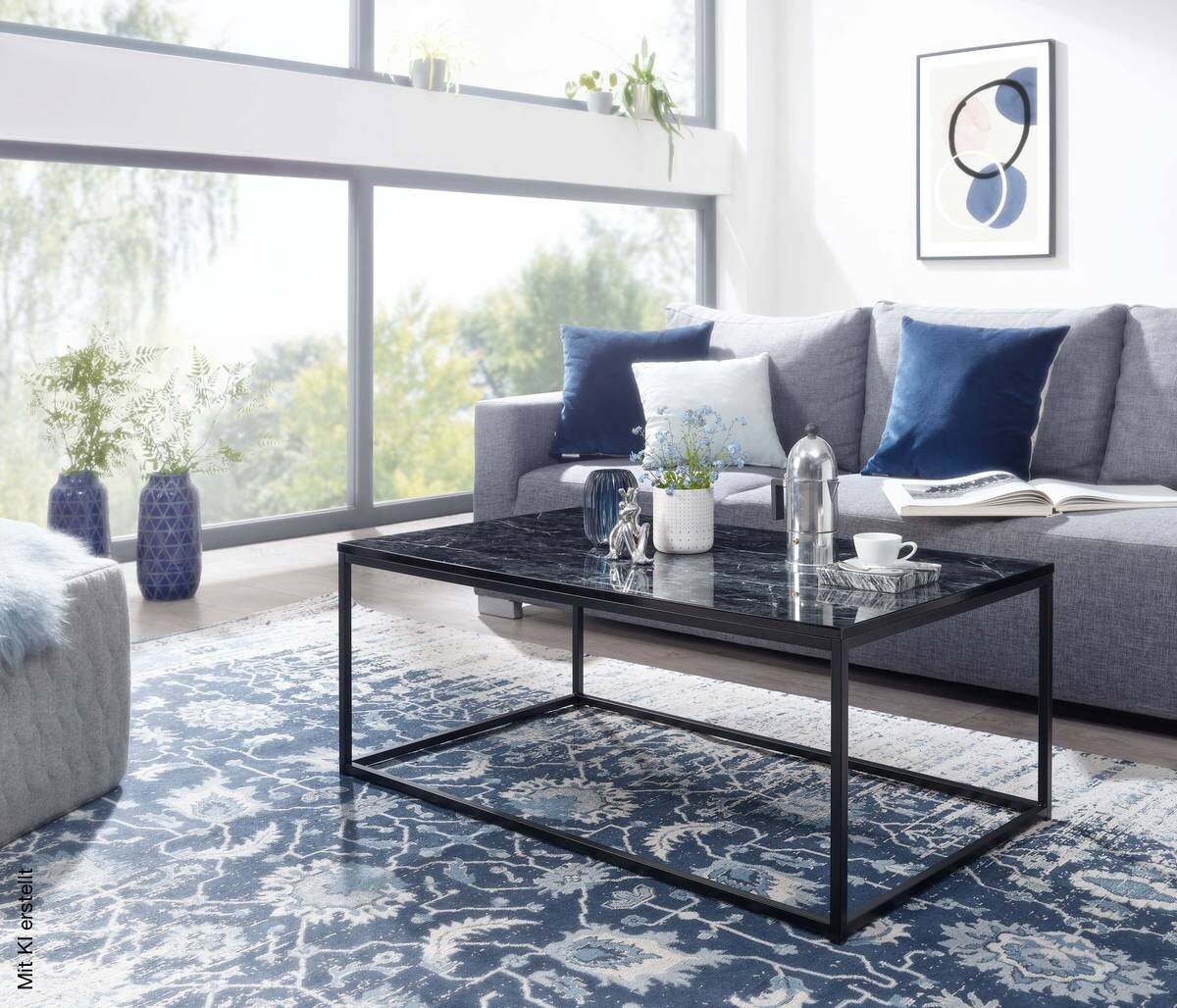 Couchtisch schwarz B/H/T: ca. 60x40x100 cm