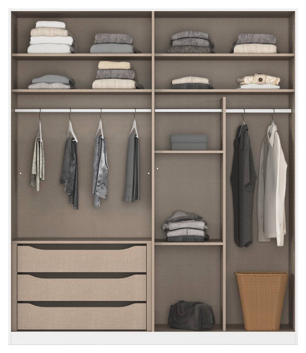 Kleiderschrank Alabama grau B/H/T: ca. 181x210x54 cm
