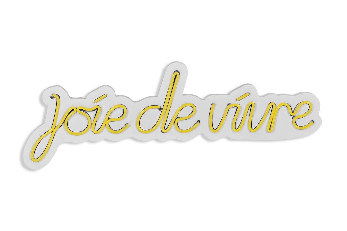 Opviq LED-Wandleuchte gelb PVC B/H/T/L: ca. 53x19x2x53 cm