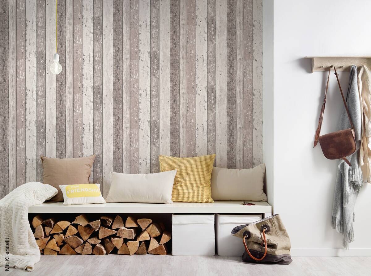 A.S.Creation Vliestapete Best of Woodn Stone 2nd Edition Holzoptik braun B/L: ca. 53x1005 cm