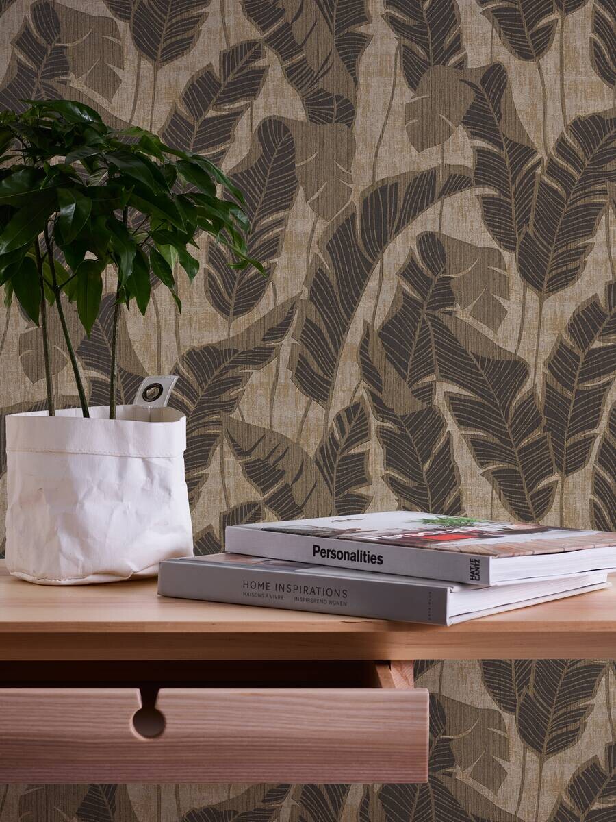 A.S.Creation Vliestapete schwarz beige B/H/D: ca. 53x1005x9,3 cm