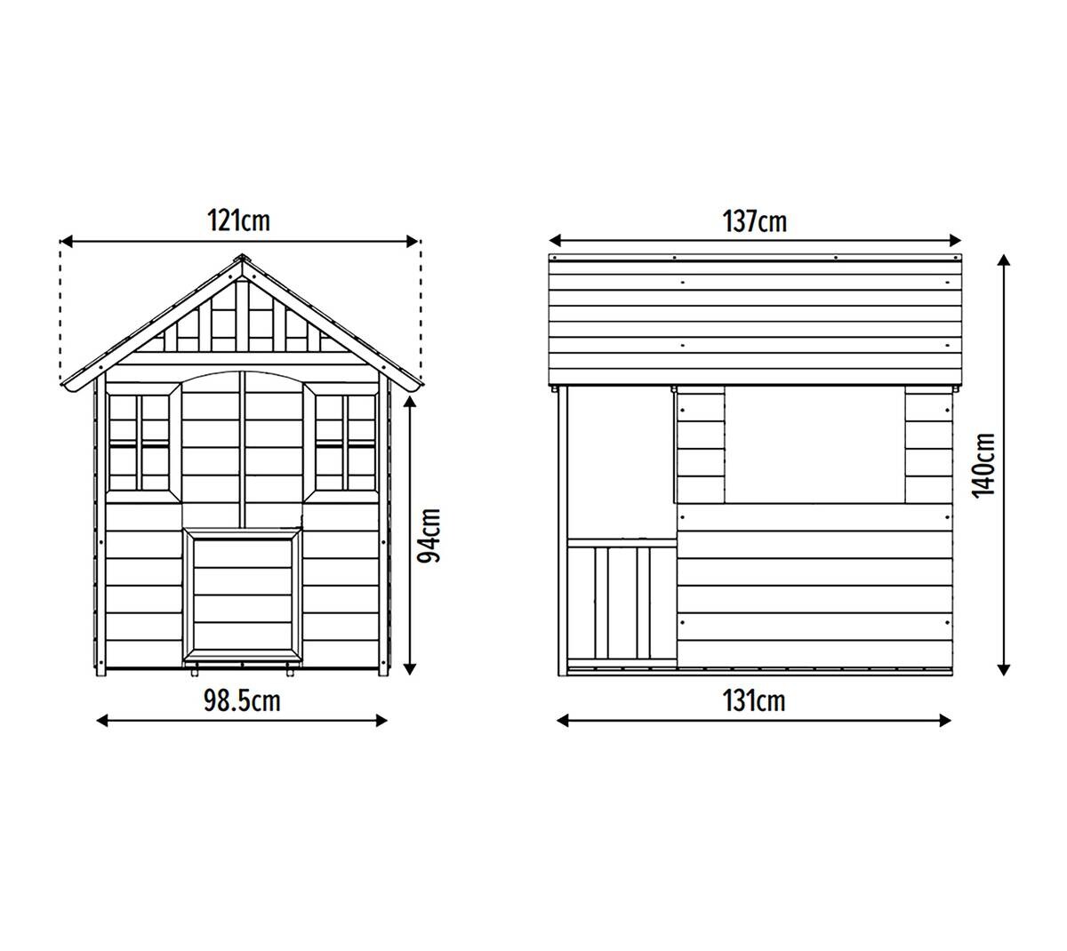 Zwerkules Spielhaus Valli weiß B/H/L: ca. 121x140x137 cm
