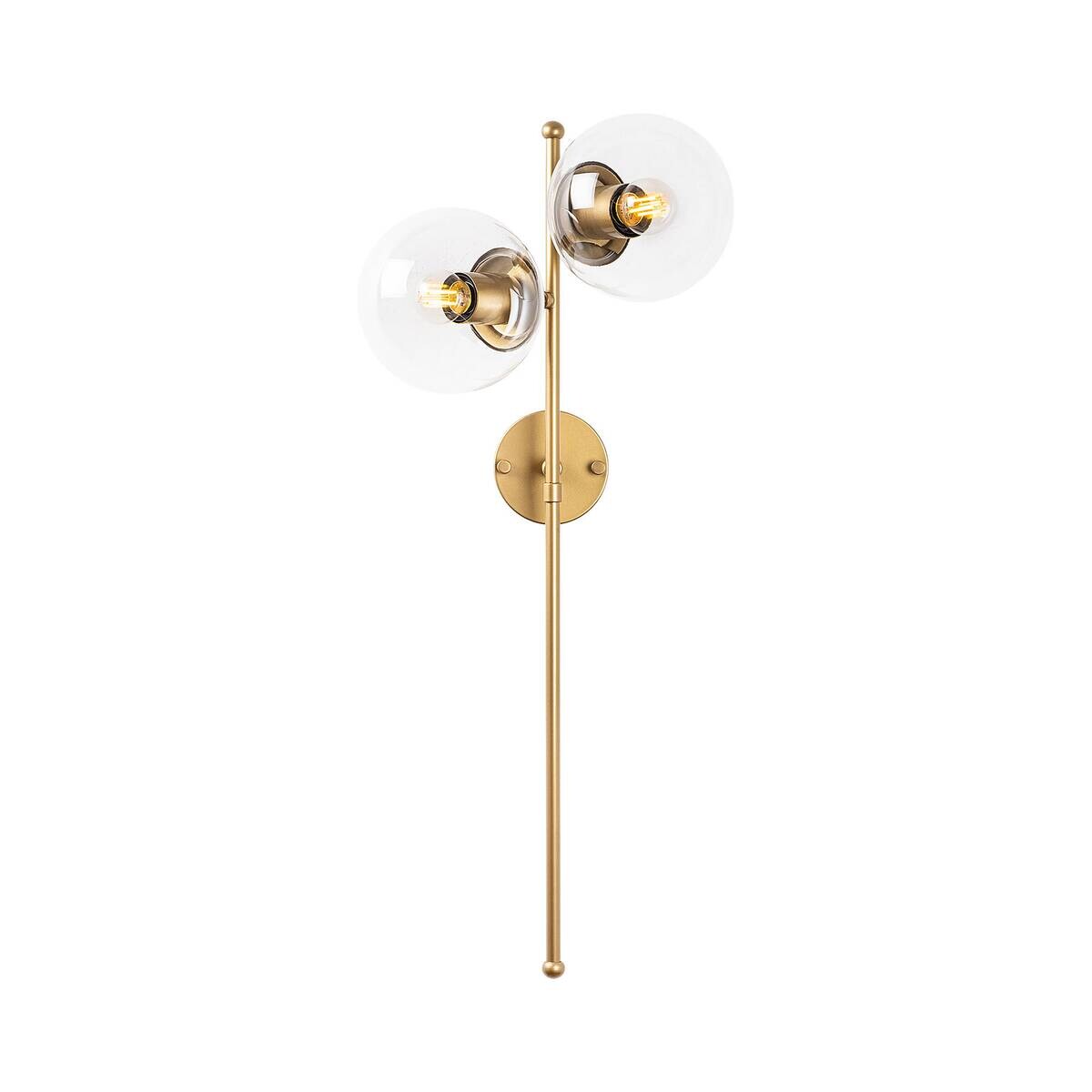Opviq Wandleuchte gold B/H/T: ca. 32x72x27 cm E14 2 Brennstellen