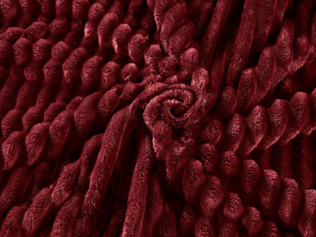 Flanelldecke Cashmere touch weinrot Polyester B/L: ca. 150x200 cm