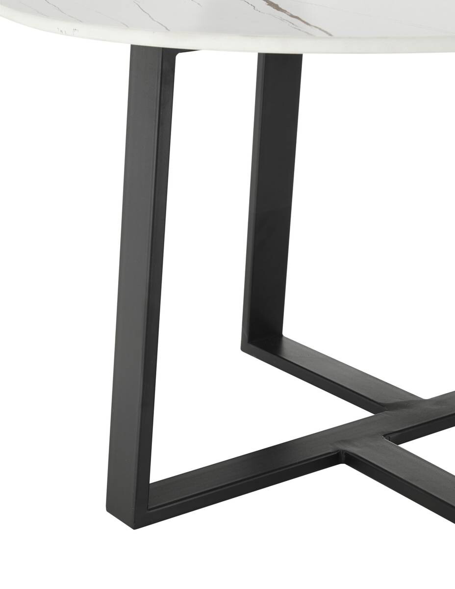 Couchtisch weiß Keramik Nachbildung B/H/T: ca. 70x45x70 cm