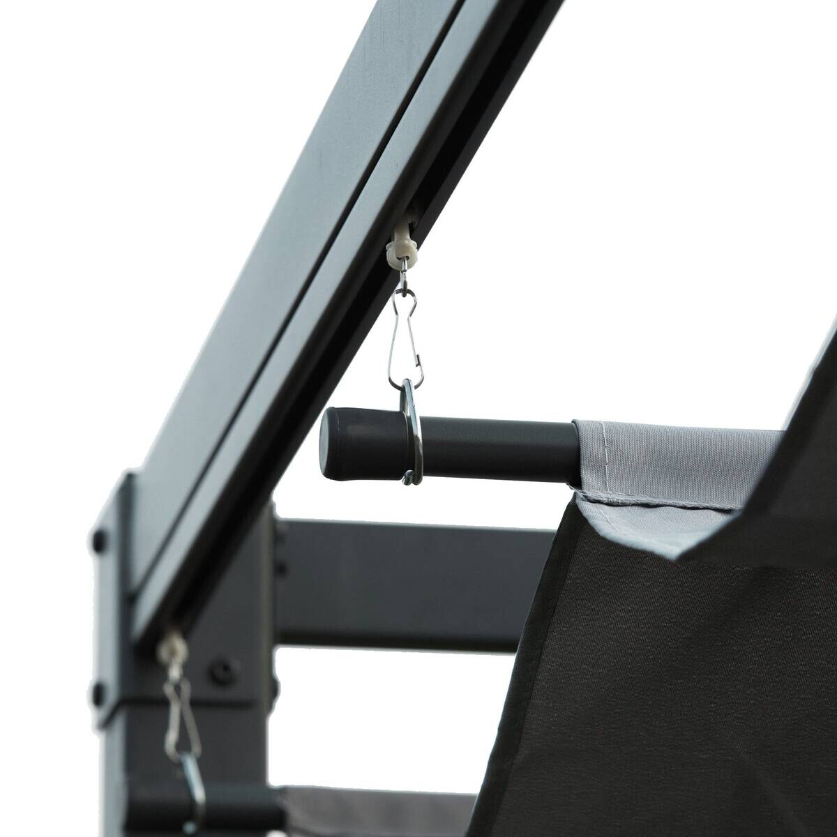 Outsunny Pergola dunkelgrau Stahl B/H/L: ca. 300x222x400 cm