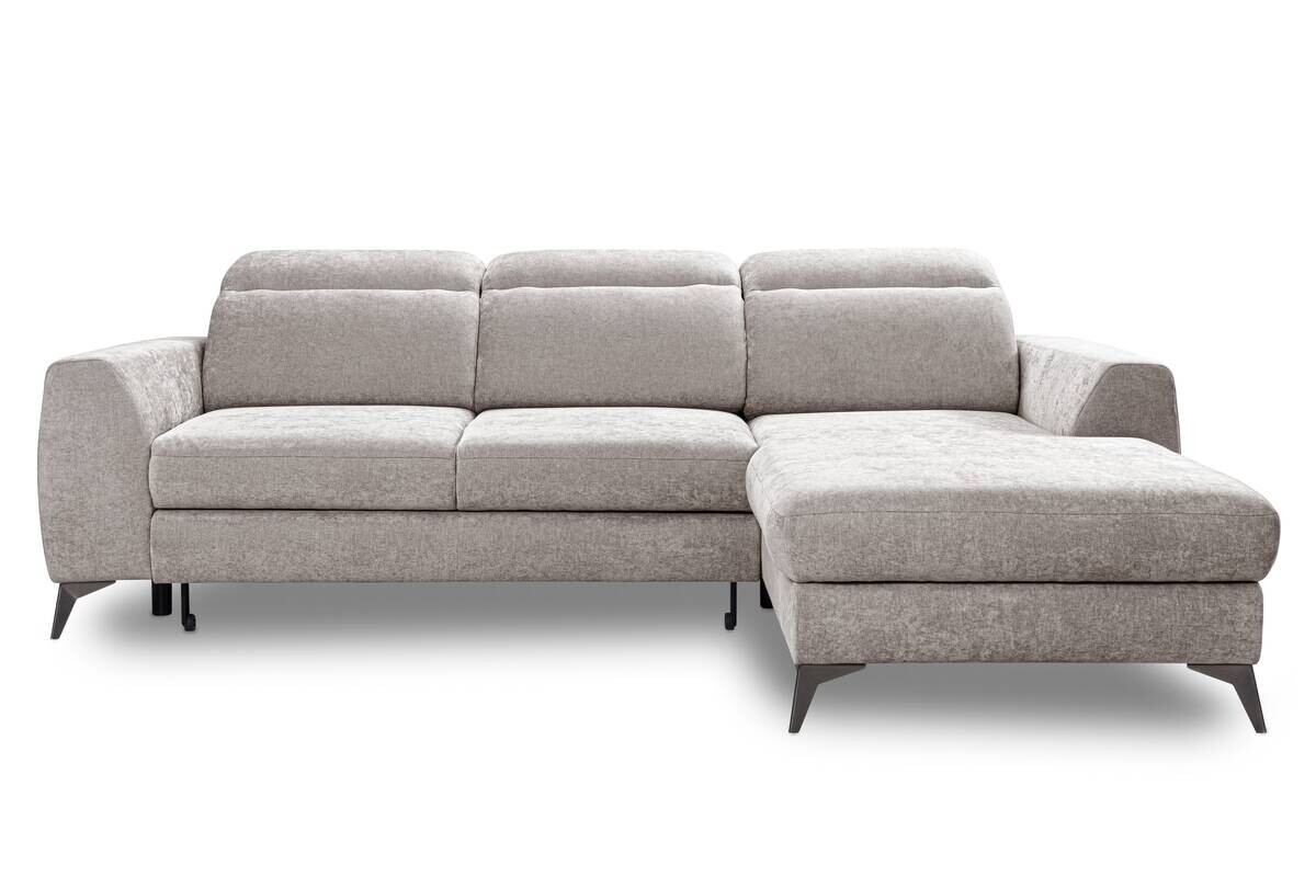 Ecksofa mit Bettfunktion und Bettkasten sand Microfaser B/T: ca. 264x191 cm