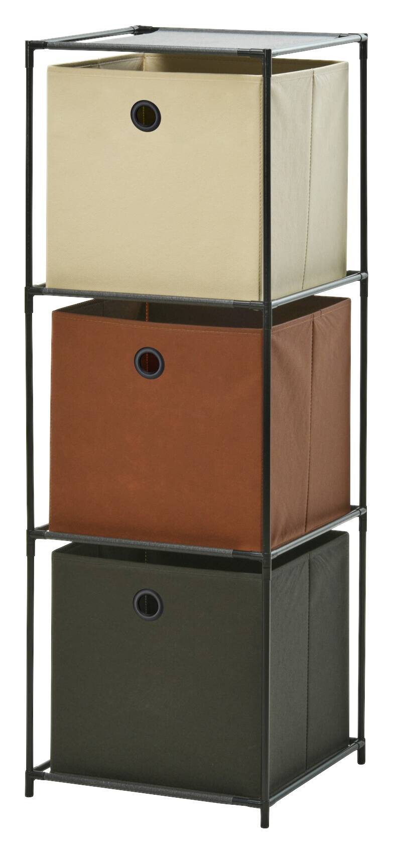 Regal dunkelbraun Metall B/H/L: ca. 35x102x35 cm