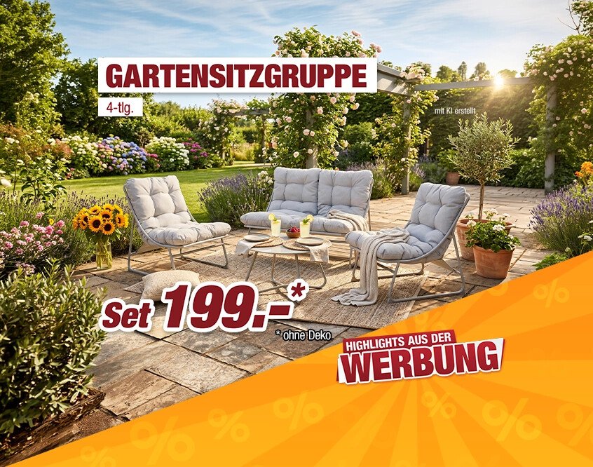Unsere Werbe Highlights - Gartensitzgruppe