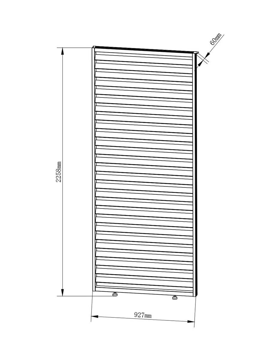 Sichtschutz anthrazit Aluminium B/H/L: ca. 6x226x93 cm