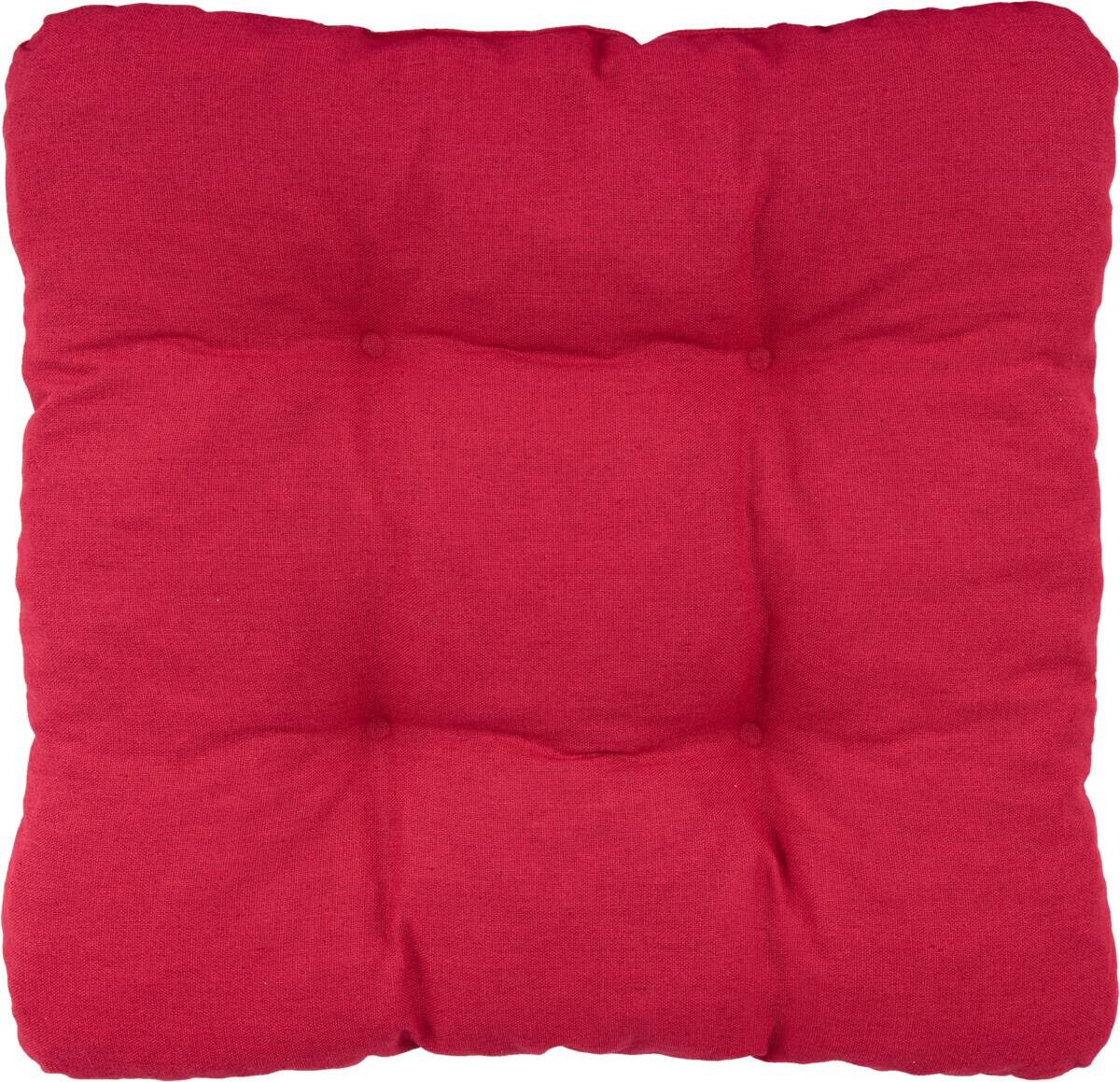 Sitzkissen Alina rot Polyester-Mischgewebe B/H/L: ca. 38x8x38 cm
