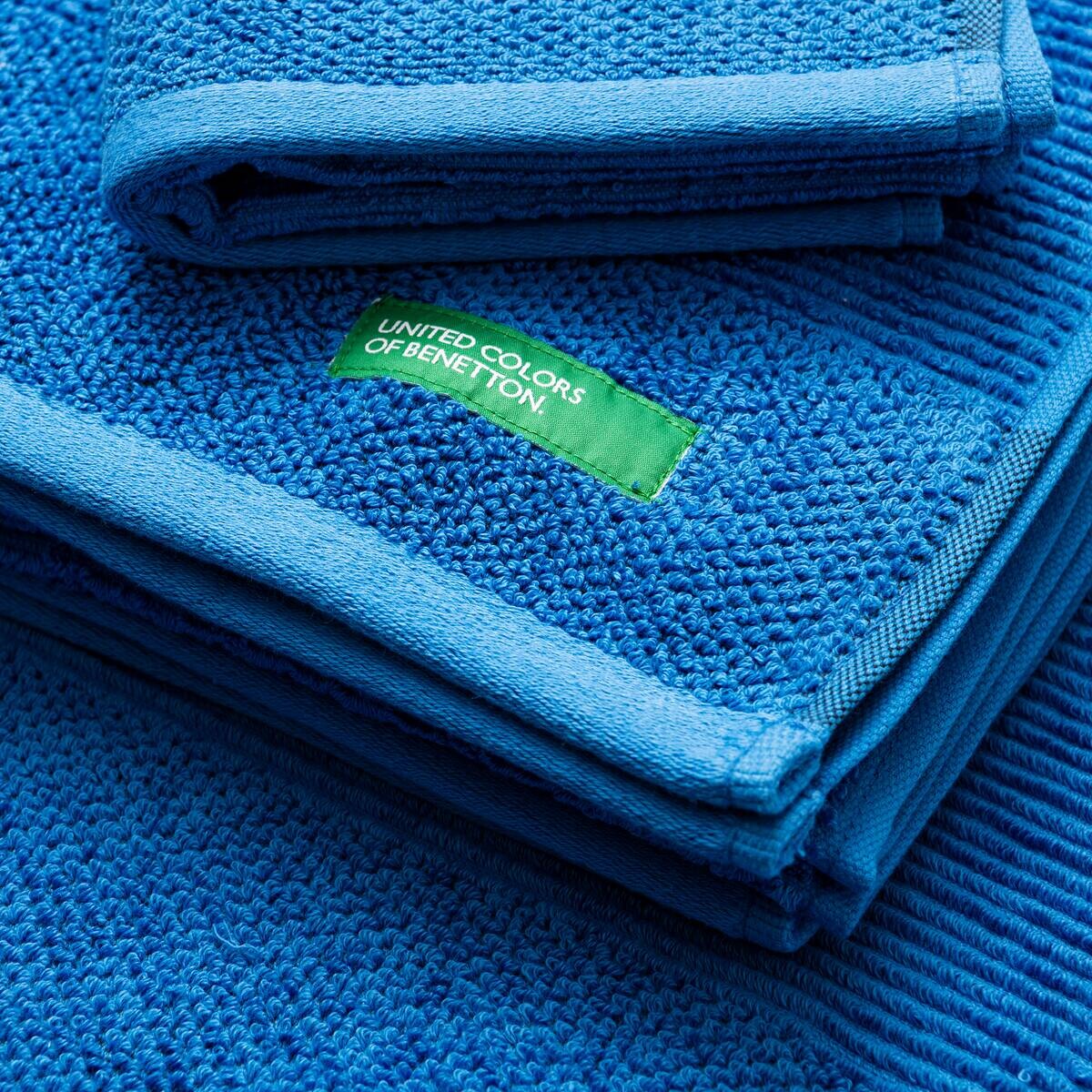 BENETTON Frottier-Set RAINBOW blau Baumwolle