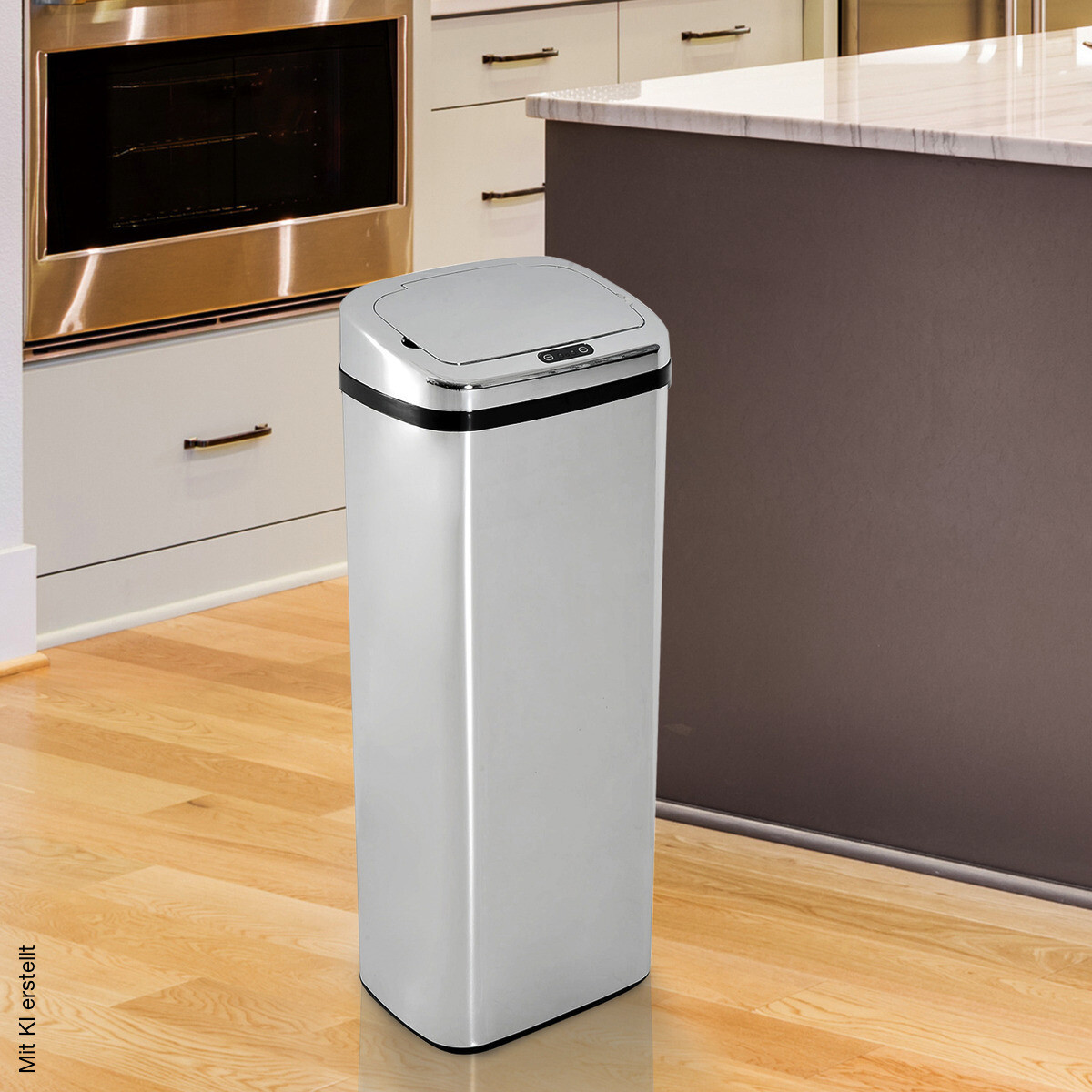HOMCOM Mülleimer mit Sensor silber B/H/L: ca. 25x84x33 cm