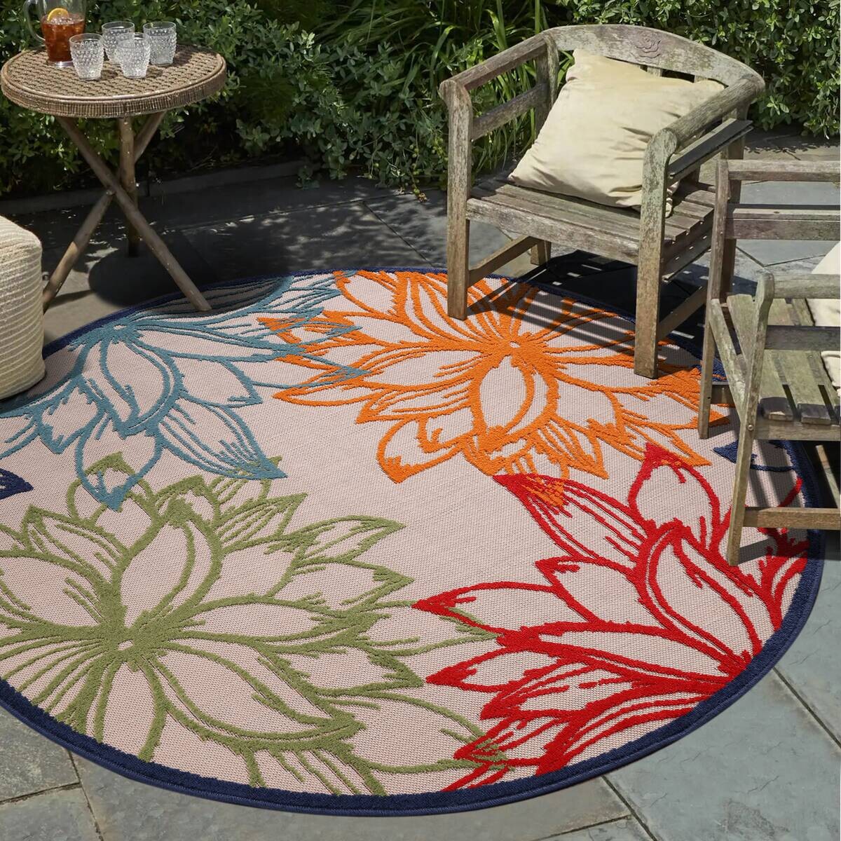 Sanat Outdoorteppich FLORAL bunt D: ca. 200 cm